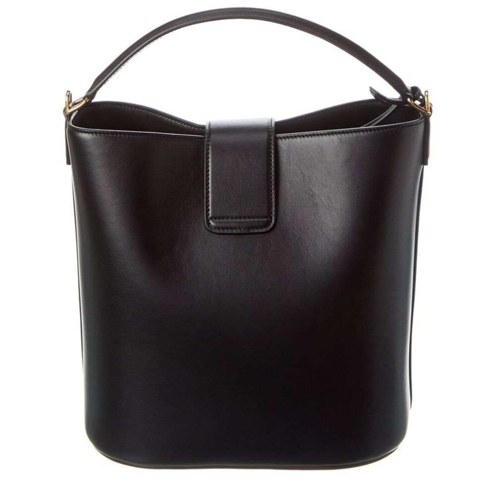 Celine Louise Medium Leather Bucket Bag, Black - Picture 2 of 4